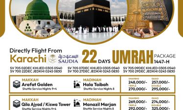 22 Days Umrah Package 1447-H