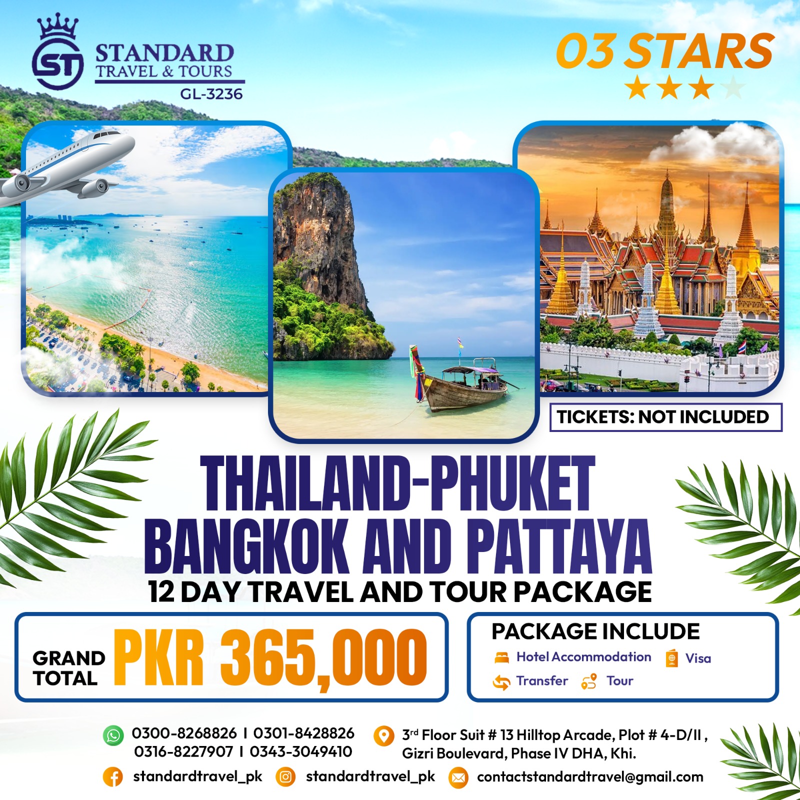 Thailand-Phuket, Bangkok & Pattaya Holiday Travel and Tour Package